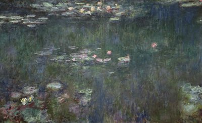 Waterlilies: Green Reflections (central section) by Claude Monet